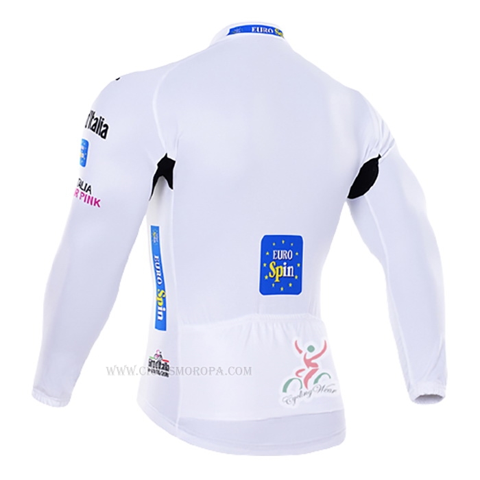 2016 Ropa Ciclismo Giro d'Italia Blanco Azul Mangas Largas y Culotte Lunga